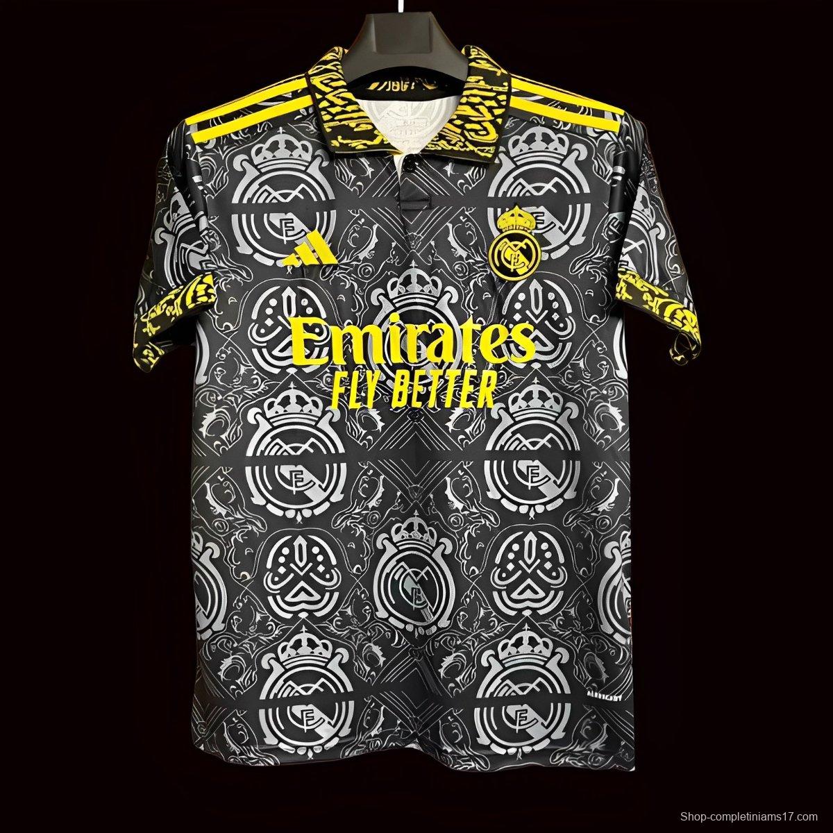 24/25 Real Madrid Black Special Pre-Match Jersey