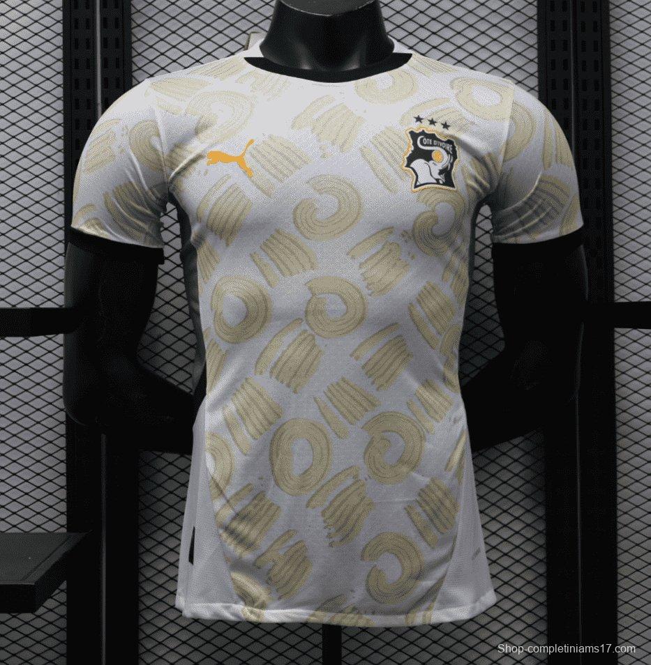 Player Version 2024 IVORY COAST Away White Jersey