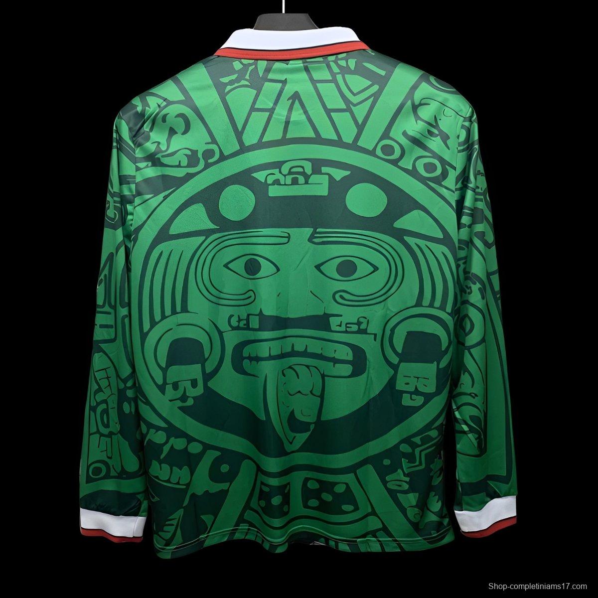 Retro 1998 Mexico Home Long Sleeve Jersey