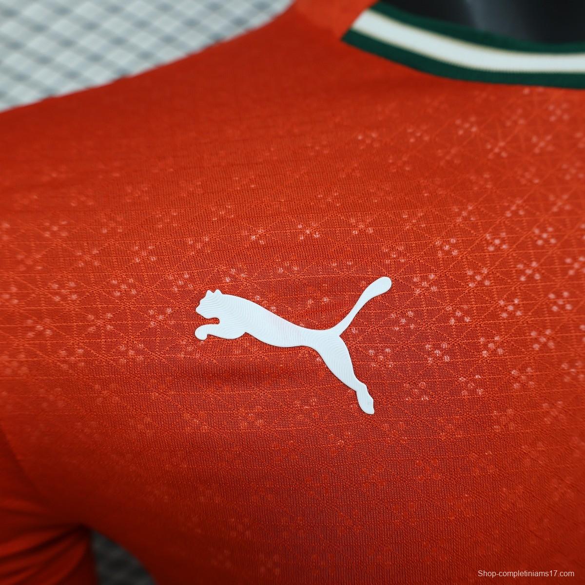 Player Version 2025 Portugal Home Long Sleeve Jersey