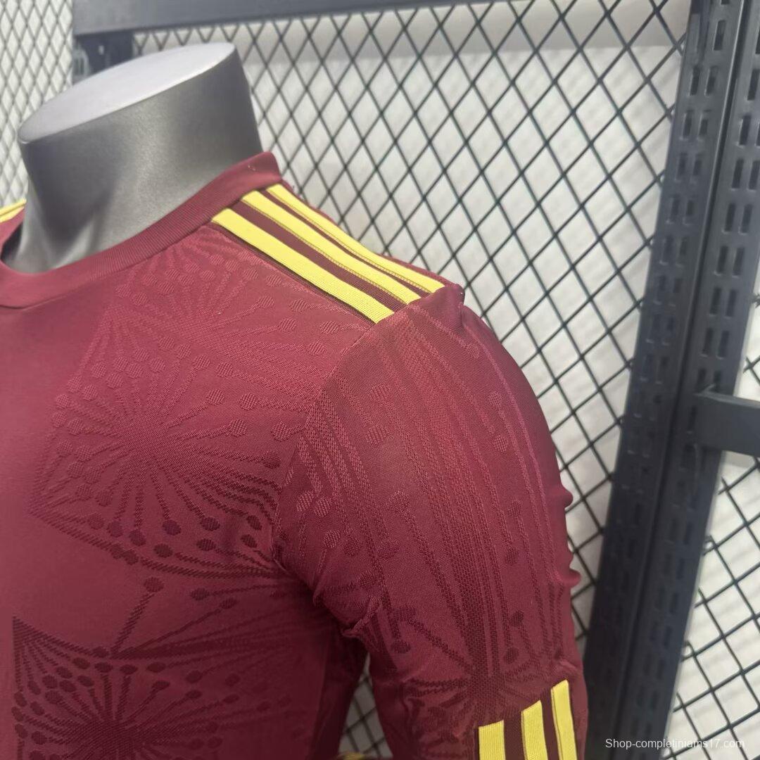 Player Version 2025 Mexico Gold Cup Wine Long Sleeve Jersey