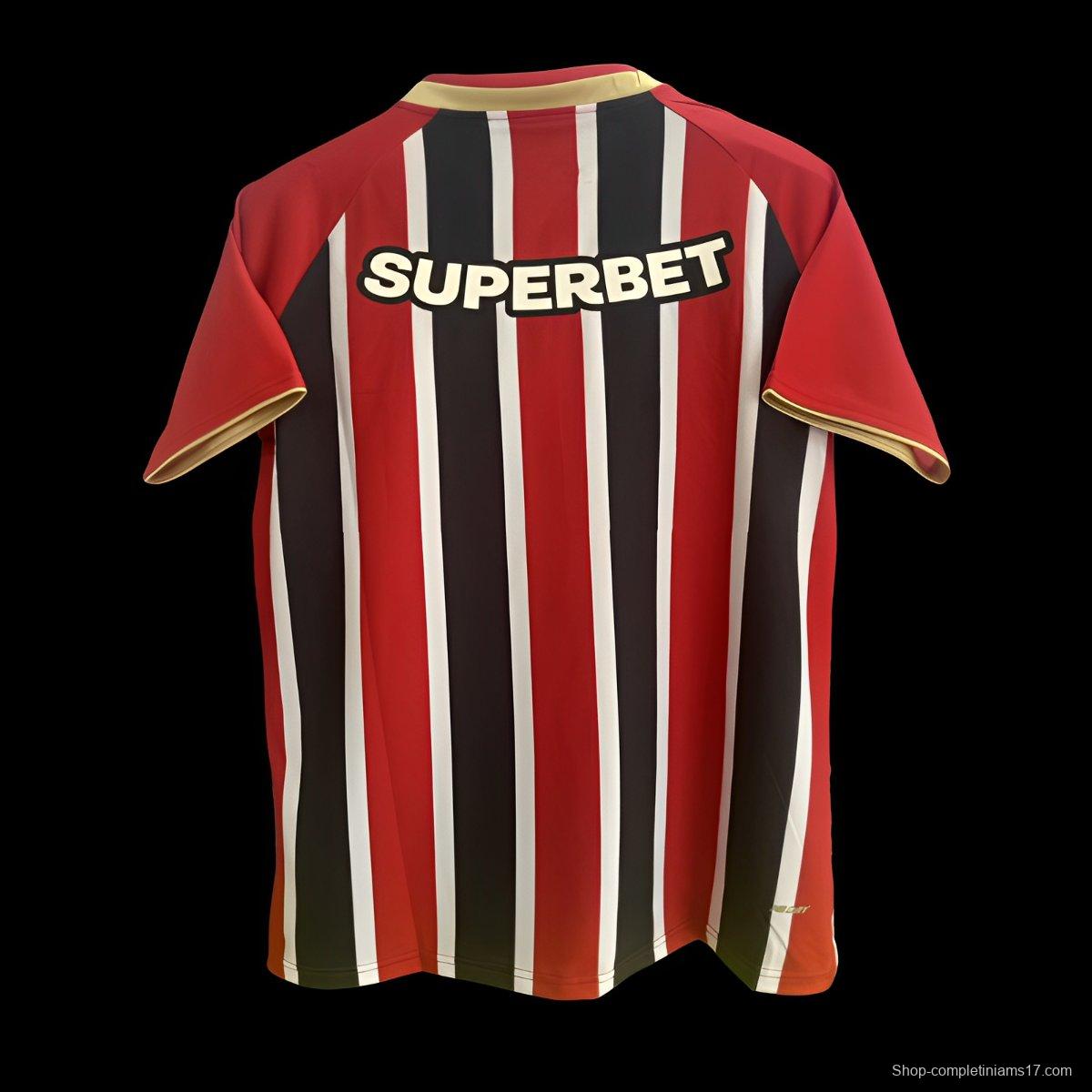 25/26 Sao Paulo Home Jeresy With Full Sponsors