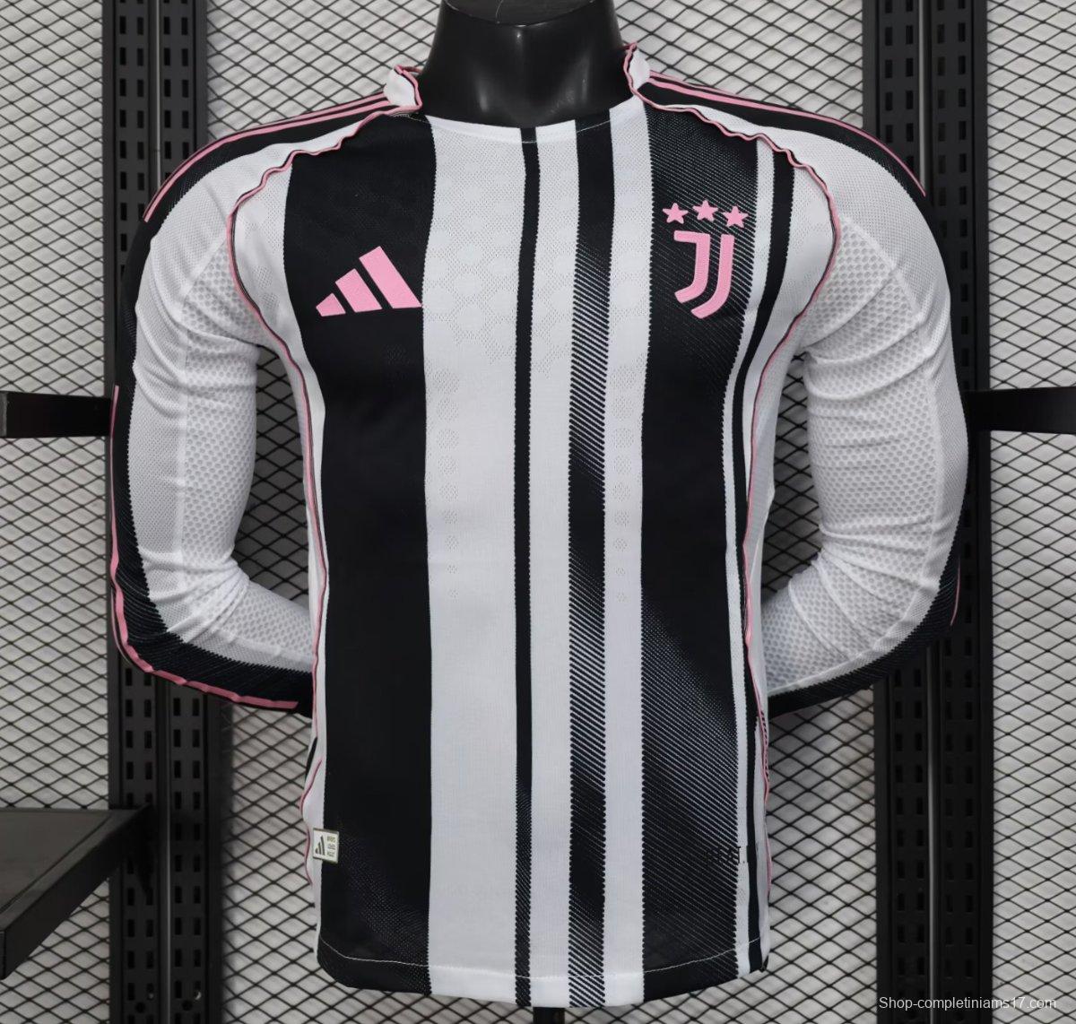 Player Version 25/26 Juventus Home Long Sleeve Jersey
