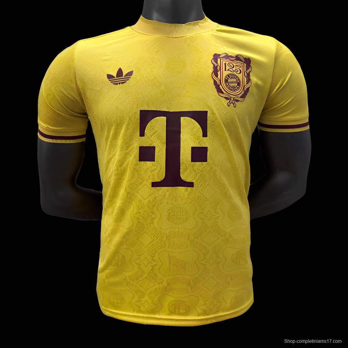 Player Version 25/26 Bayern Munich 125Th Anniversary Yellow Jersey