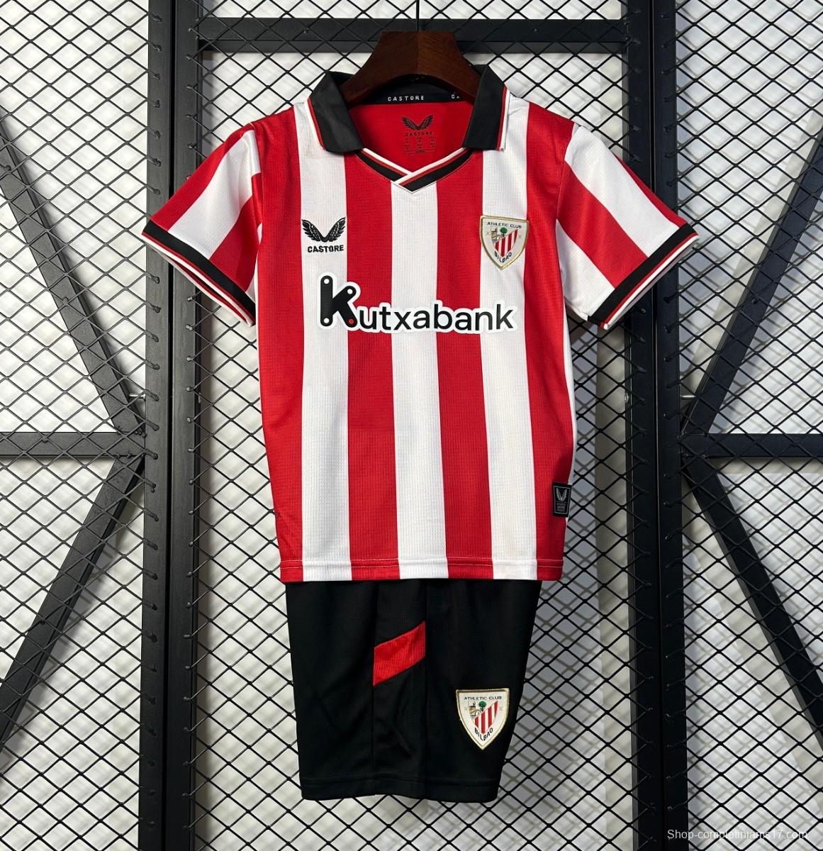 25/26 Kids Athletic Bilbao Home Size 16-28 Jersey
