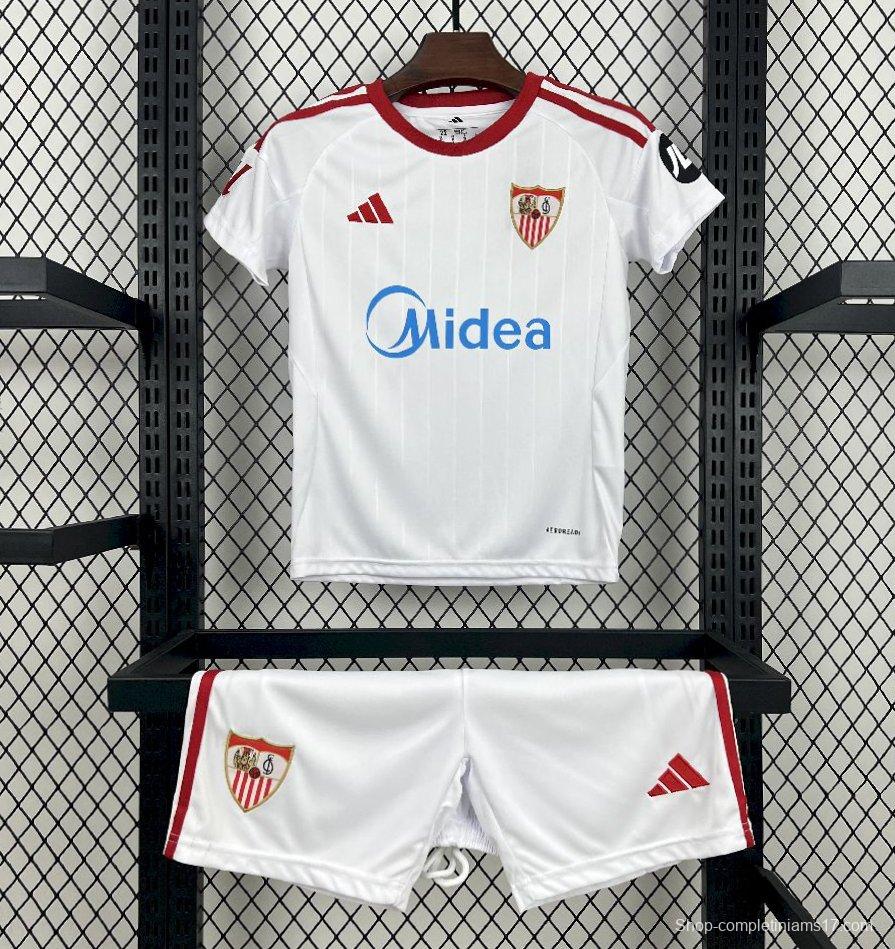 25/26 Kids Sevilla FC Home Jersey