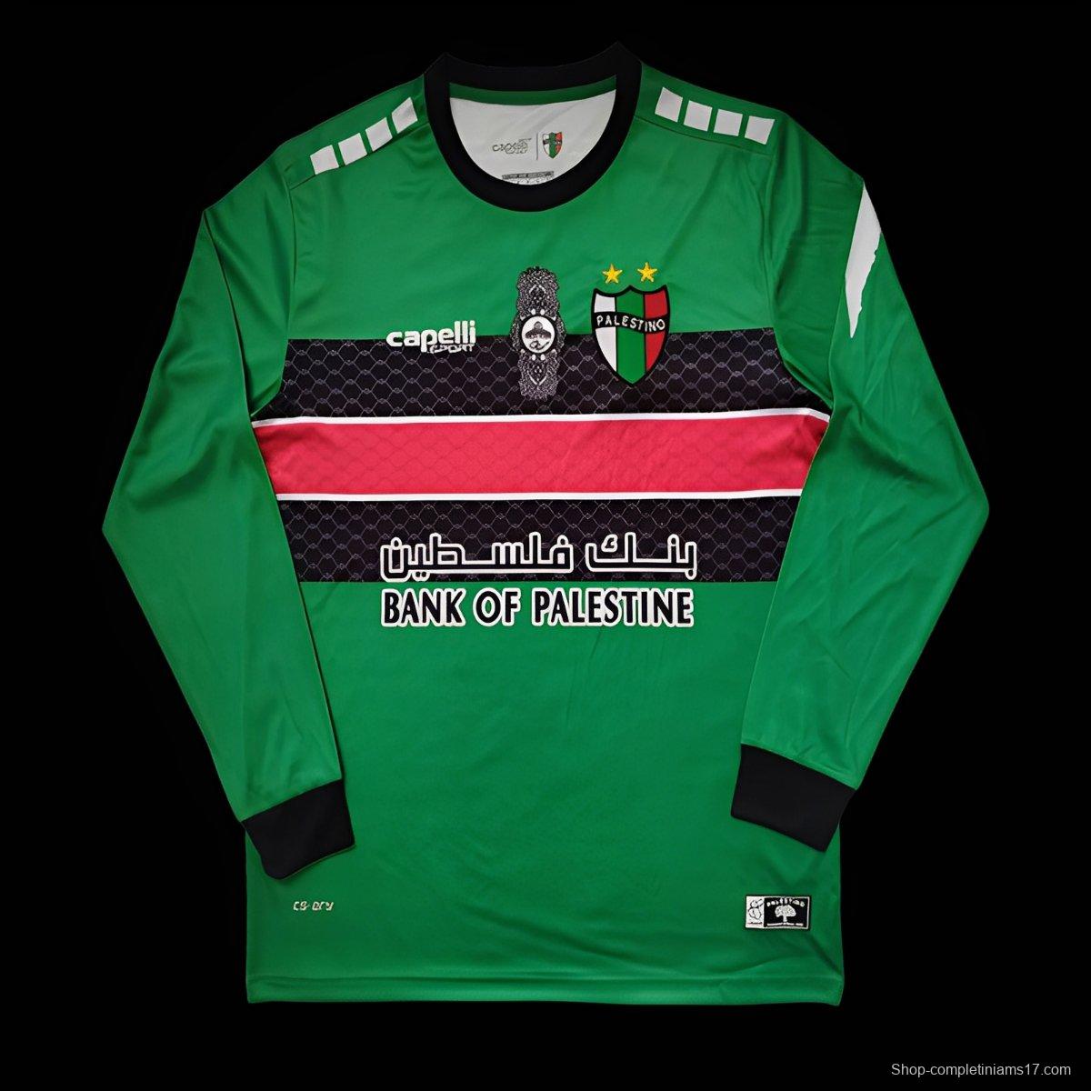 Retro 22/23 Palestino CD Green Long Sleeve Jersey