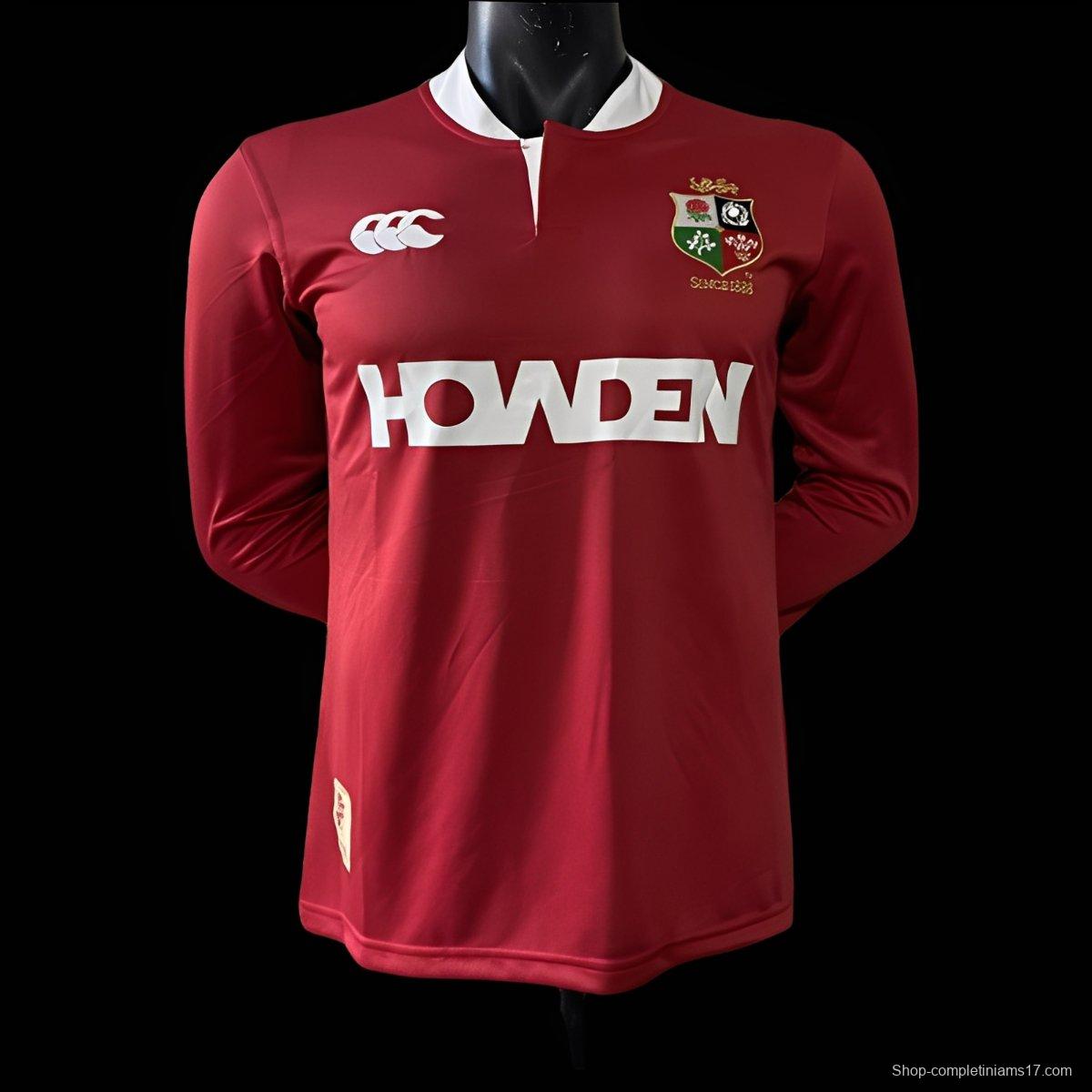 2025 British & Irish Lions Red Long Sleeve Jersey