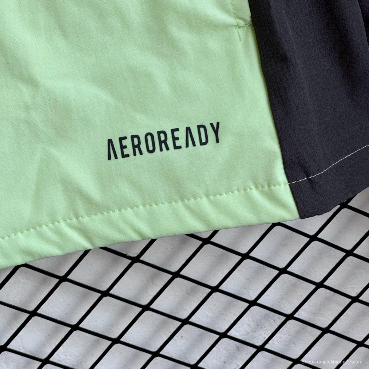 25/26 Real Madrid Green Full Zipper Windbreaker + Long Pants