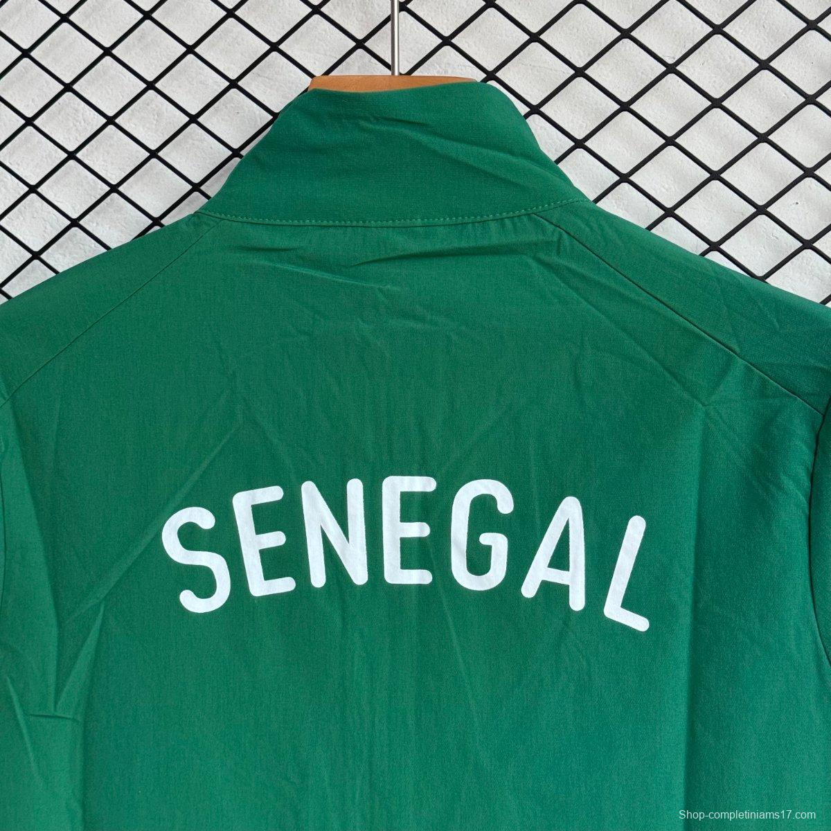 25/26 Senegal National Team Green Full zipper Jacket Tracksuit+ long pants
