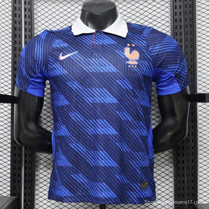 Player Version 2026 France Blue with Diagonal Stripe Pattern Special Edition Jersey
