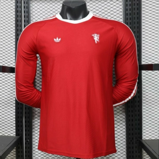Player Version 2026 Manchester United Red Long Sleeve Adidas Originals Retro Special Edition Jersey