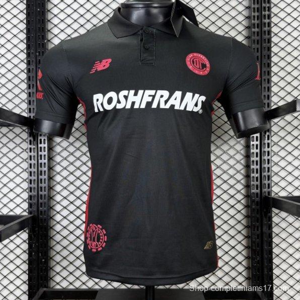 Player Version 25/26 Deportivo Toluca FC Black Jersey with Polo Collar
