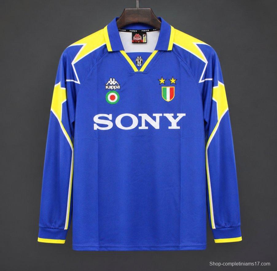 Retro 95/96 Juventus Away Blue Long Sleeve Jersey
