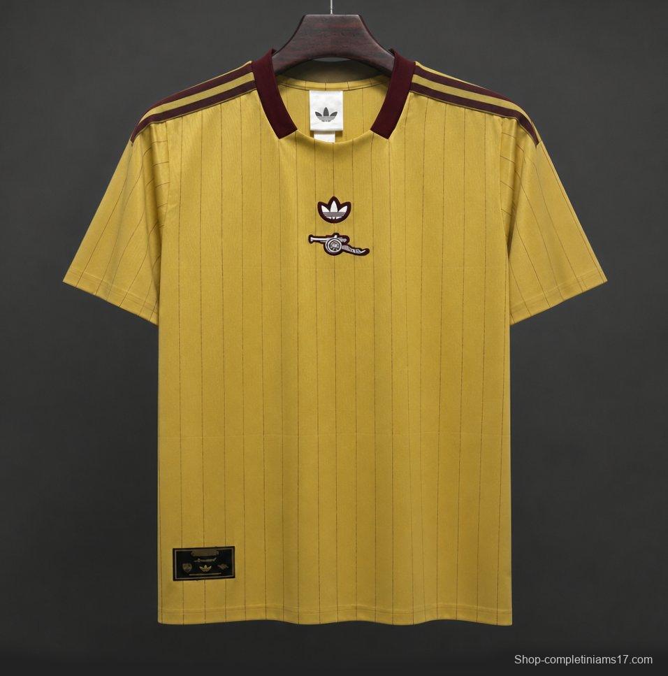 2026 Arsenal Adidas Terrace Icons Yellow Jersey