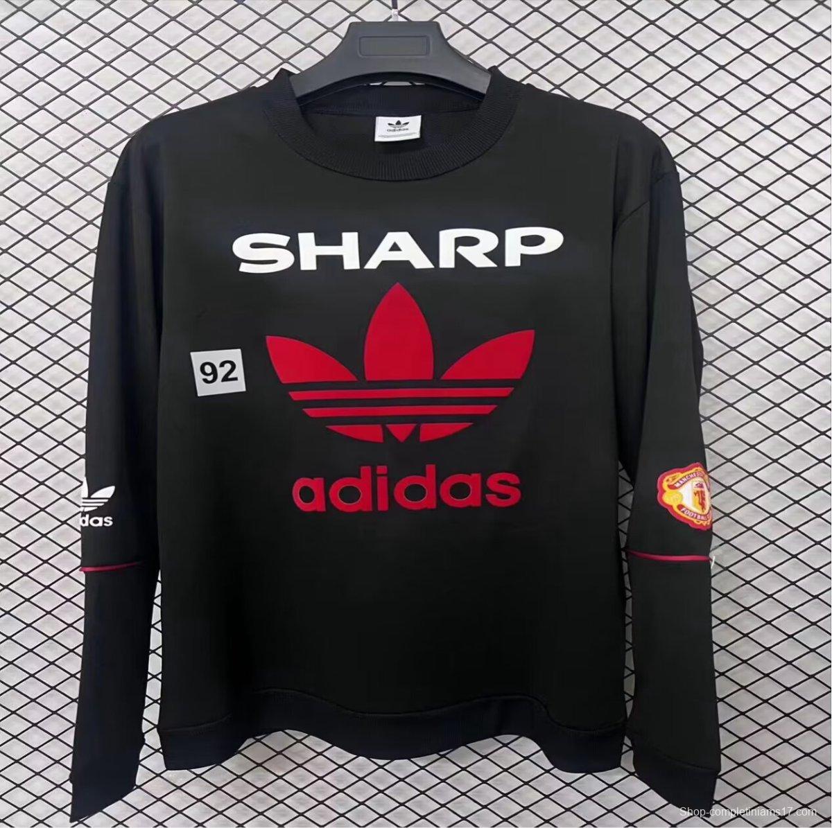 26/27 Manchester United Black Adidas Originals Bringback 90/92 Sweatshirt