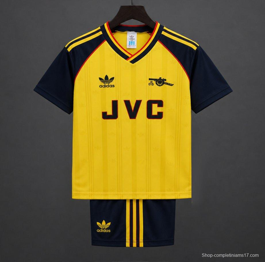 Retro Kids 88/90 Arsenal Yellow Away Jersey