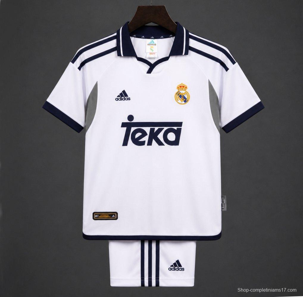 Retro Kids 00/01 Real Madrid Home Jersey