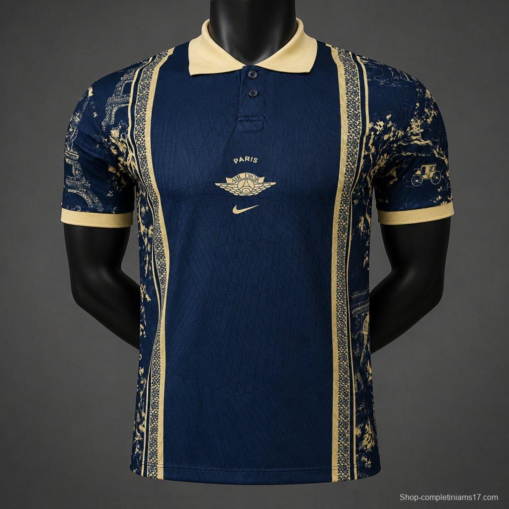 Player Version 26/27 PSG/Paris Saint Germain Air Dior POLO Navy Jersey