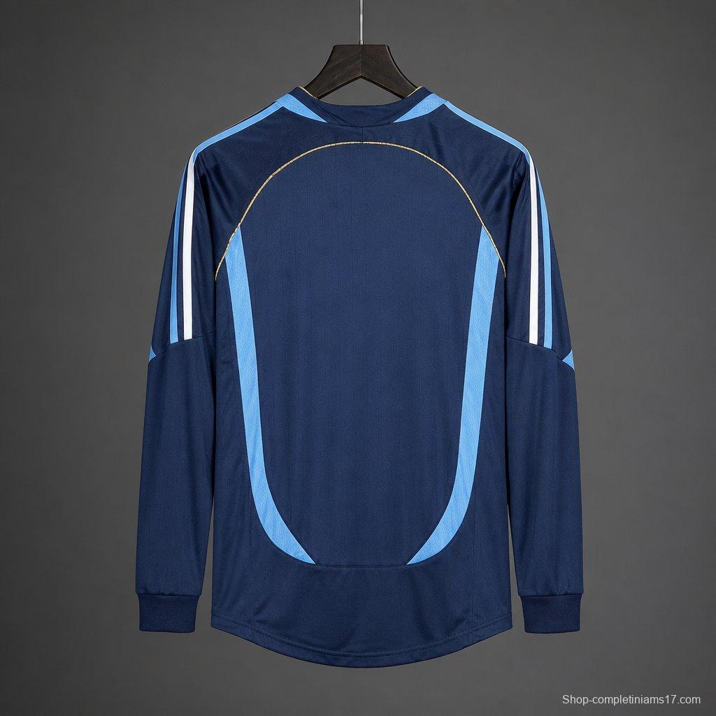 Retro 2006 Argentina Away Long SLeeve Jersey