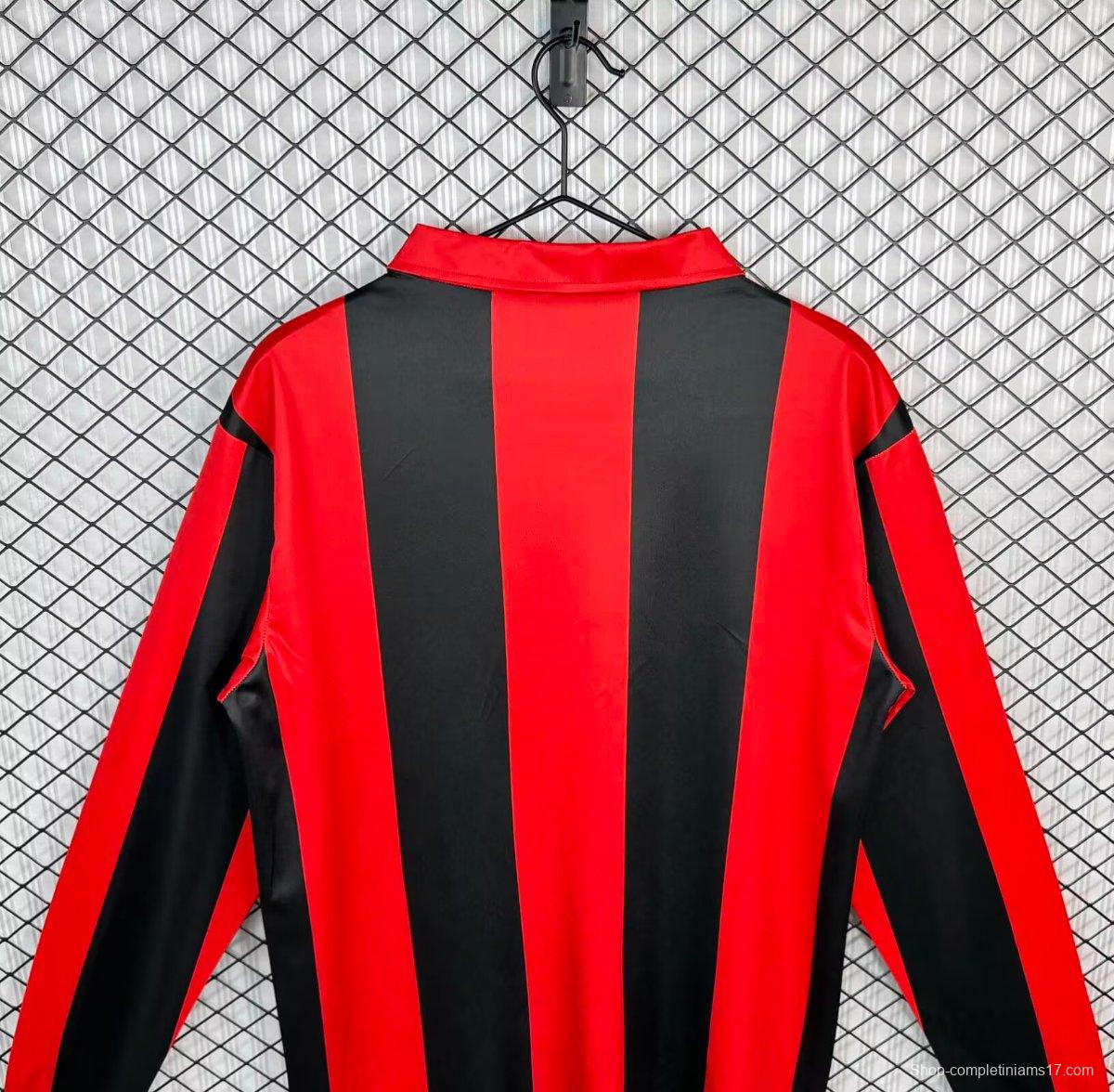 Retro 88/89 Eintracht Frankfurt Home Long Sleeve Jersey