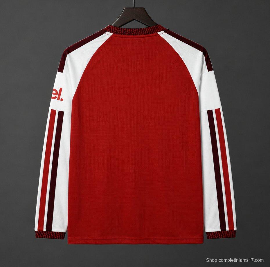 26/27 Arsenal Red with White Long Sleeve Home Jersey