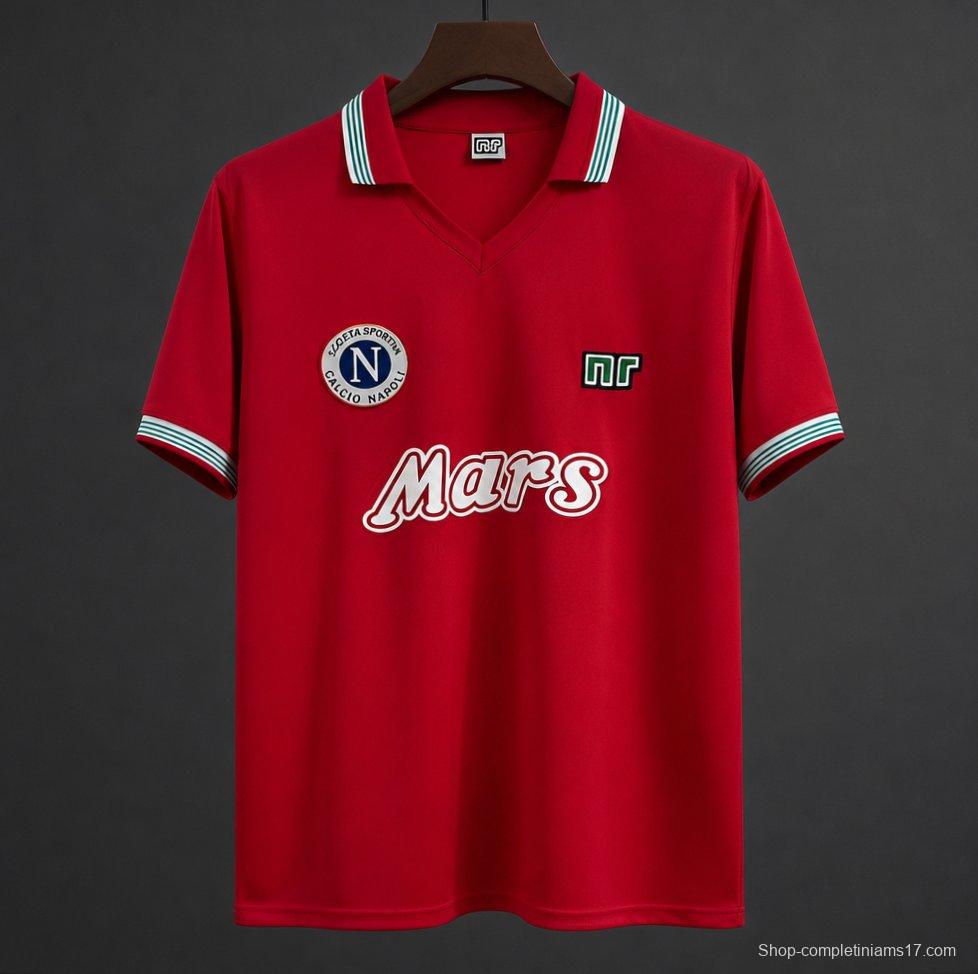 Retro 88/89 Napoli Third Red Jersey