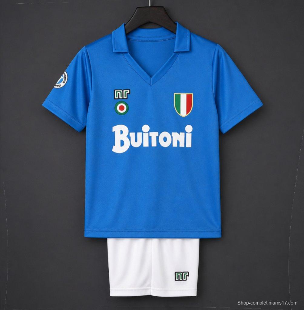 Retro Kids 87/88 Napoli Home Jersey