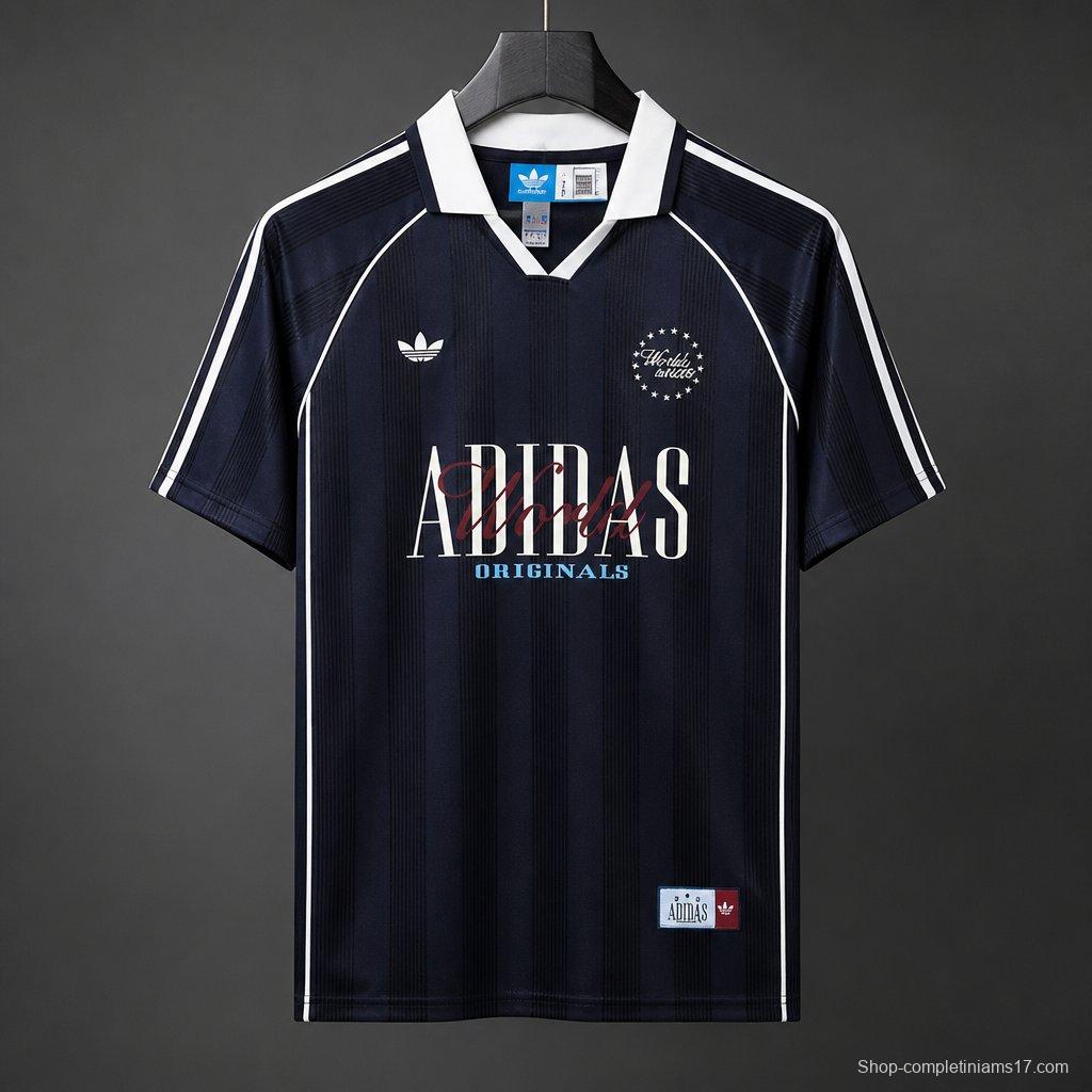 Adidas World Wide Version Polo Navy Blue Jersey
