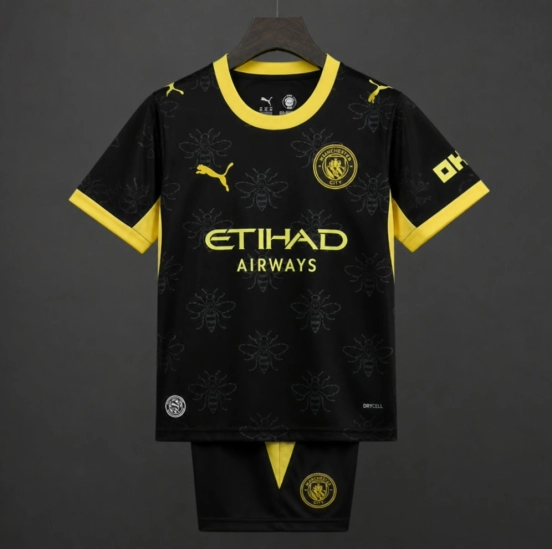 26/27 Kids Manchester City Away Black Jersey