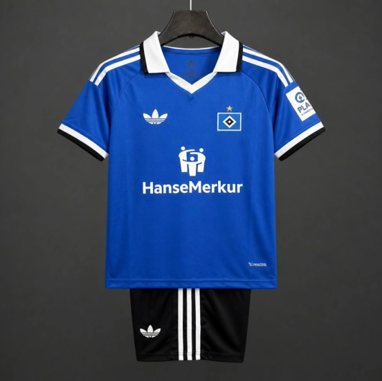 26/27 Kids Hamburger SV Away  Blue Kits Jersey