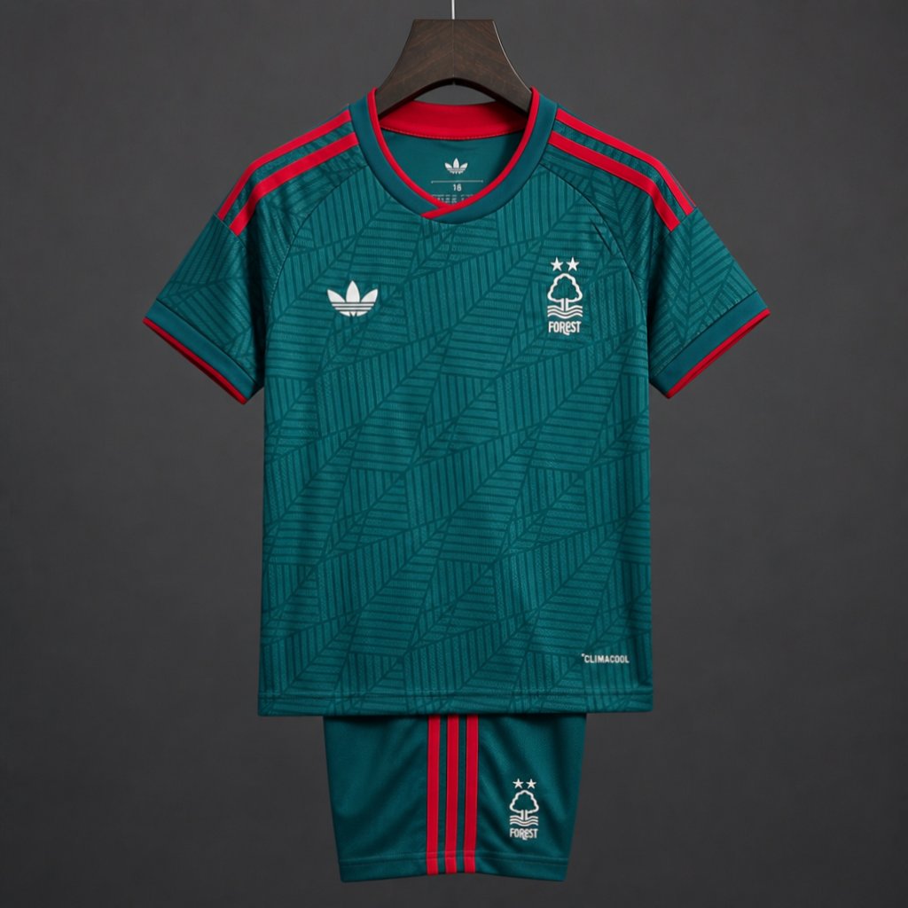 26/27 Kids Nottingham Forest Away  Teal Kits Jersey