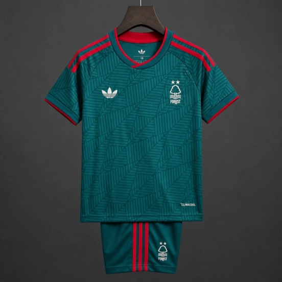 26/27 Kids Nottingham Forest Away  Teal Kits Jersey
