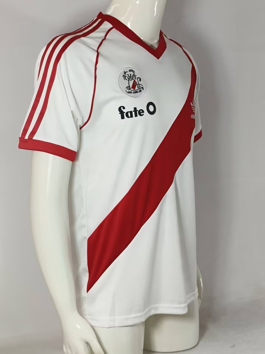 Retro 86/87 River Plate Home White Jersey