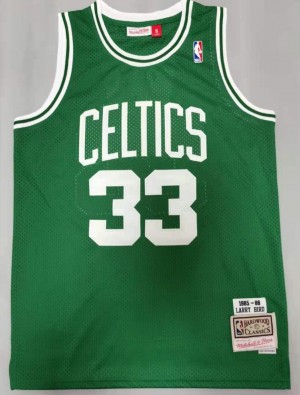 Retro NBA Celtics Jersey M&N Bird #33